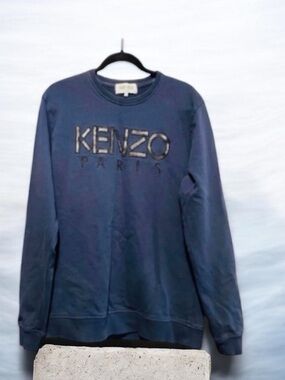 Kenzo 💯%Cotton Unisex  Logo Embroidered Crewneck Sweater Size L